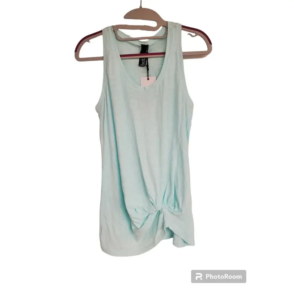 NEW NWT Bobi Teal Tank Top with Front Knot | Size X-Small - Picture 2 of 9
